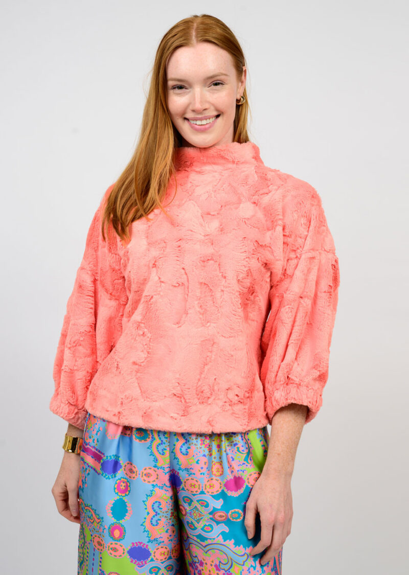 Ivy Jane Faux Fur Popover papaya 