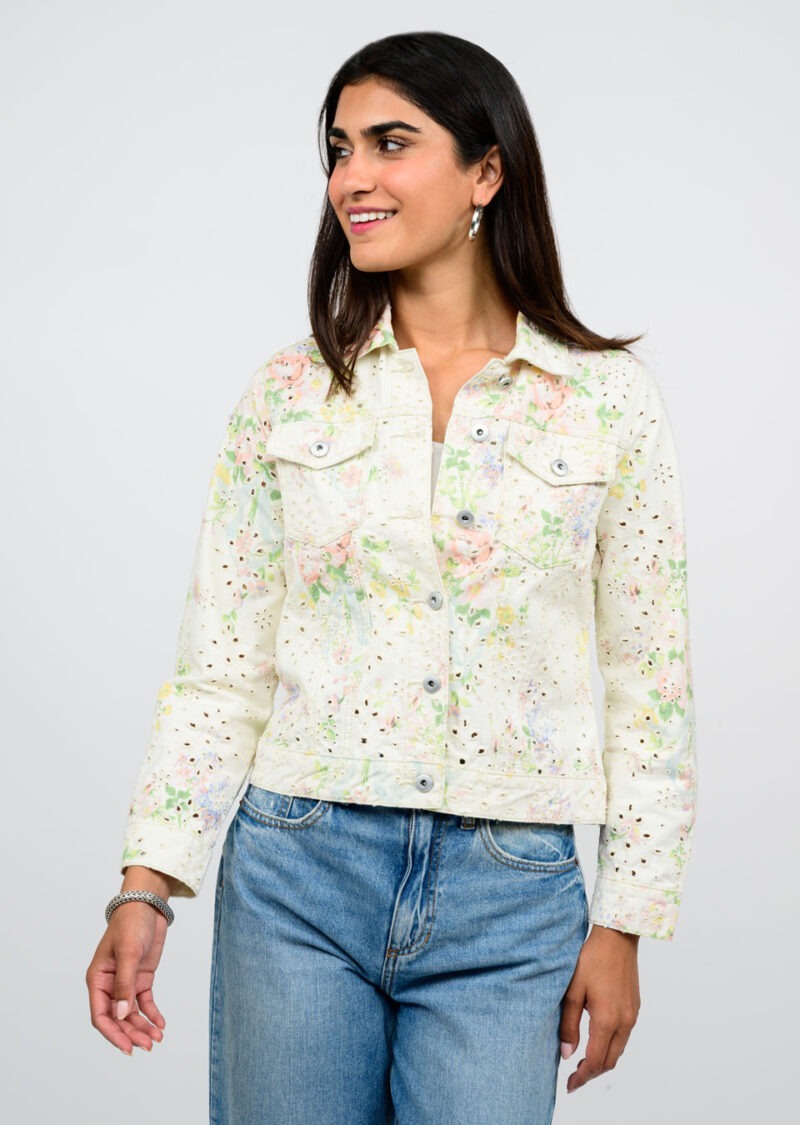 Ivy Jane Garden Eyelet Jacket in ivory