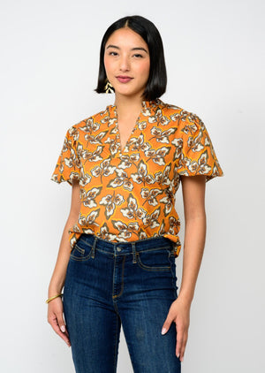 Ivy Jane Leaf Me Be Top in gold 