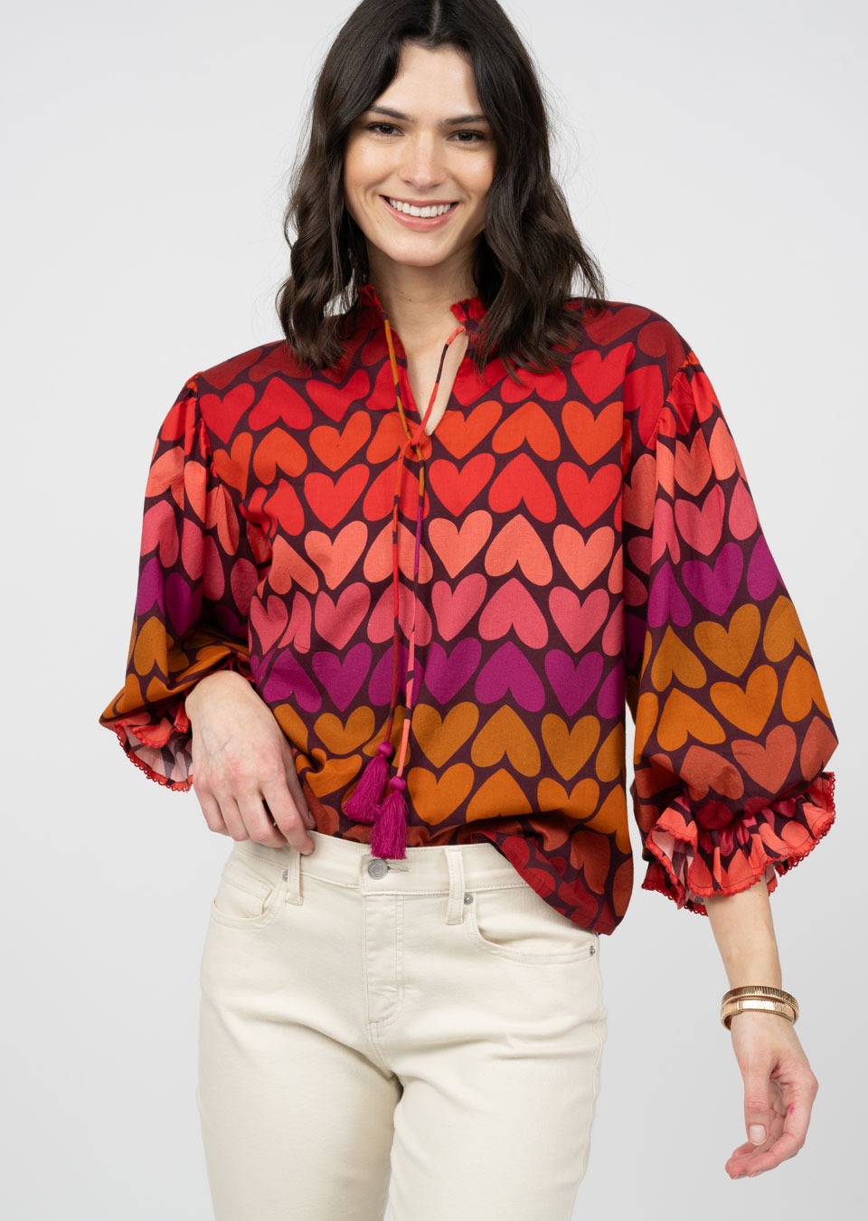 Ivy Jane Ombre Heart Top multi color-front