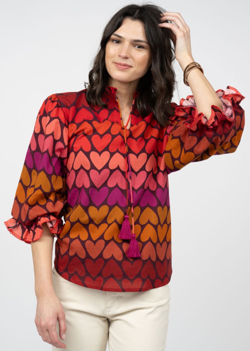 Ivy Jane Ombre Heart Top multi color-front