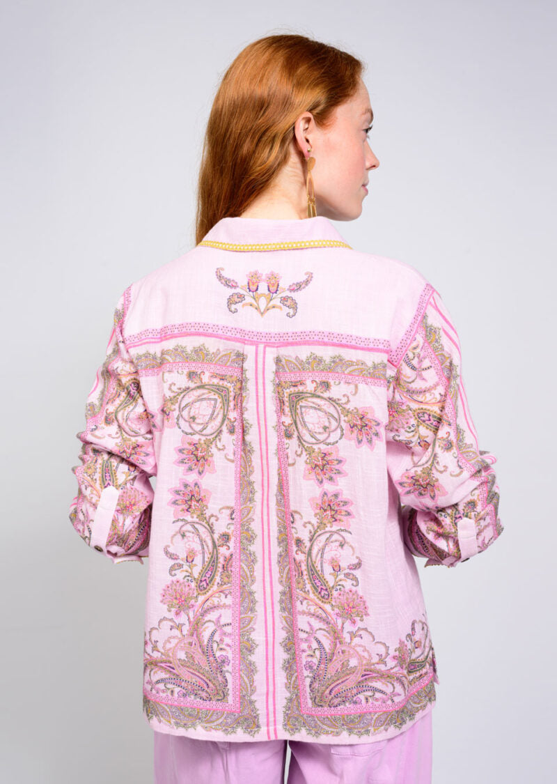 Ivy Jane Paisley Border Shirt pink 
