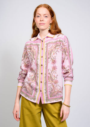 Ivy Jane Paisley Border Shirt pink 