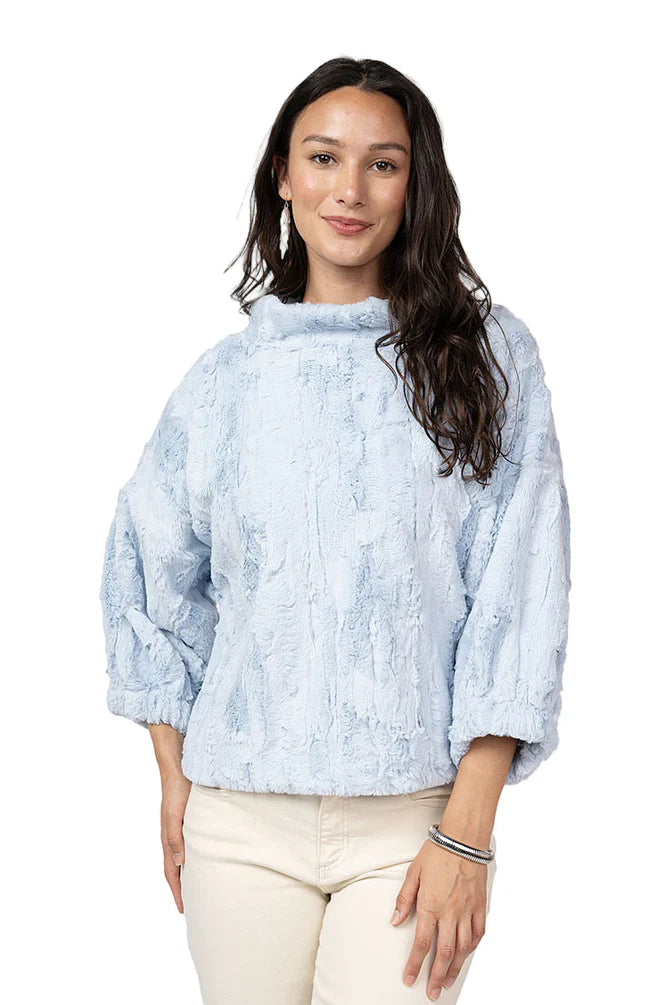 Ivy Jane Poof Sleeve Faux Fur Popover powder