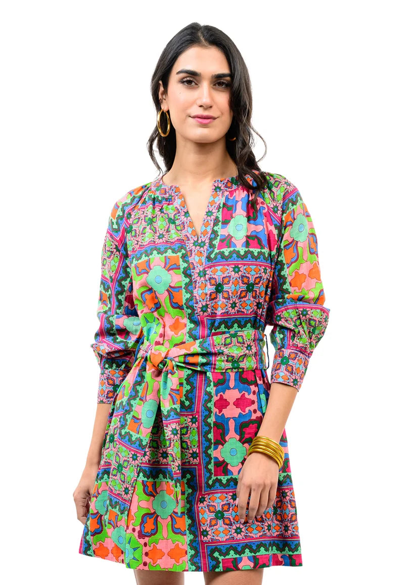 Ivy Jane Popover Patch Print Dress