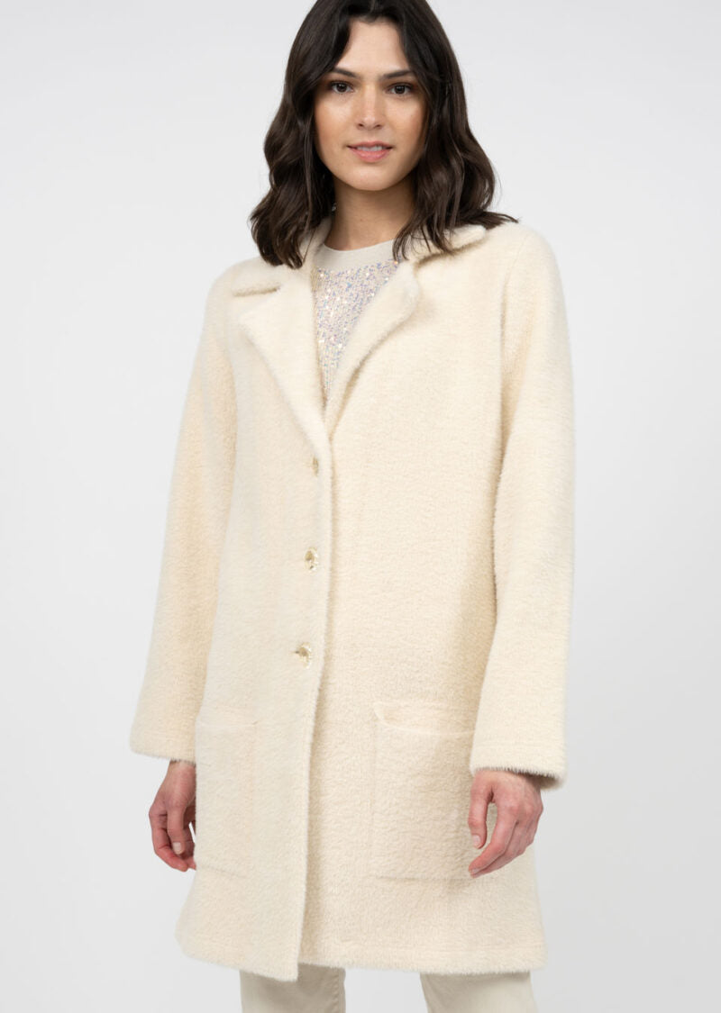 Ivy Jane Sweater Coat in ivory-front