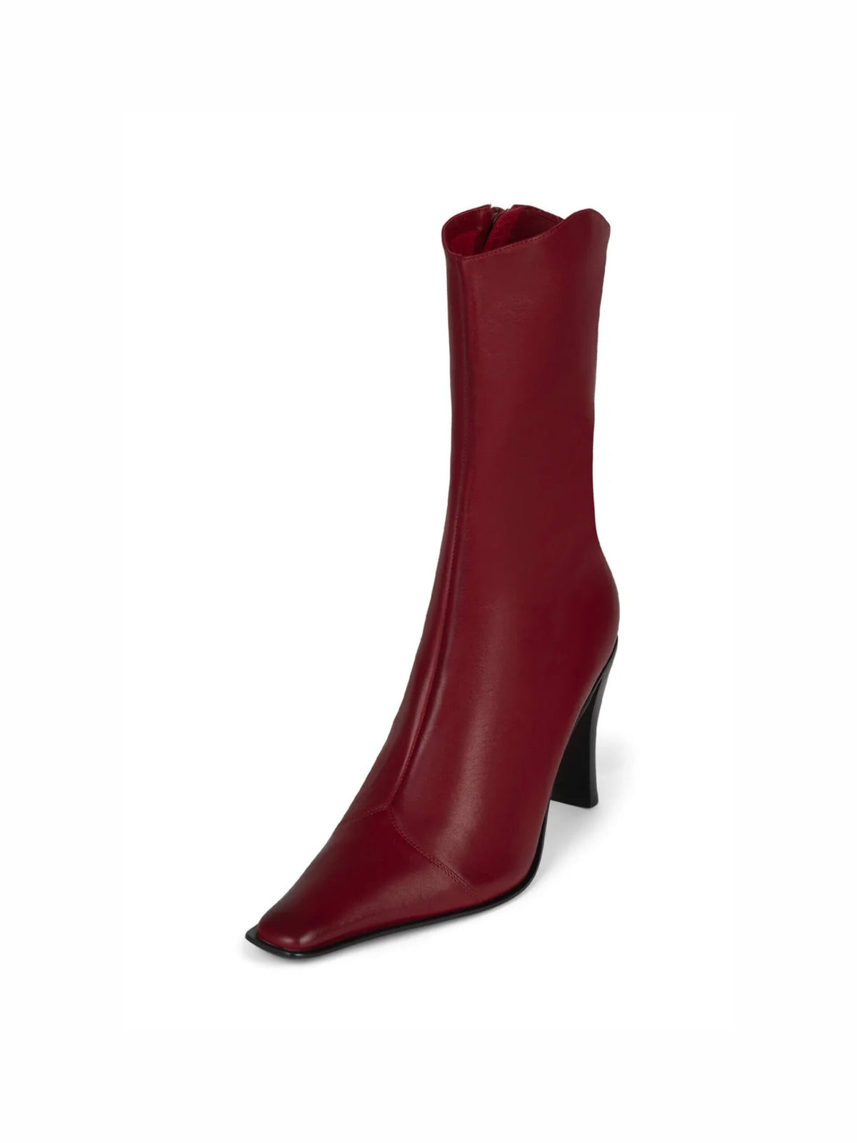 Jeffrey Campbell Be-Bold Leather Boot  red