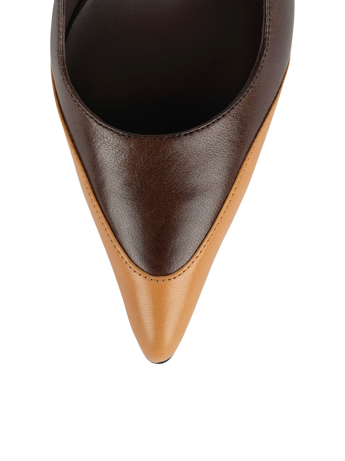 Jeffrey Campbell Booshky Slingback Kitten Heel Brown Tan Leather
