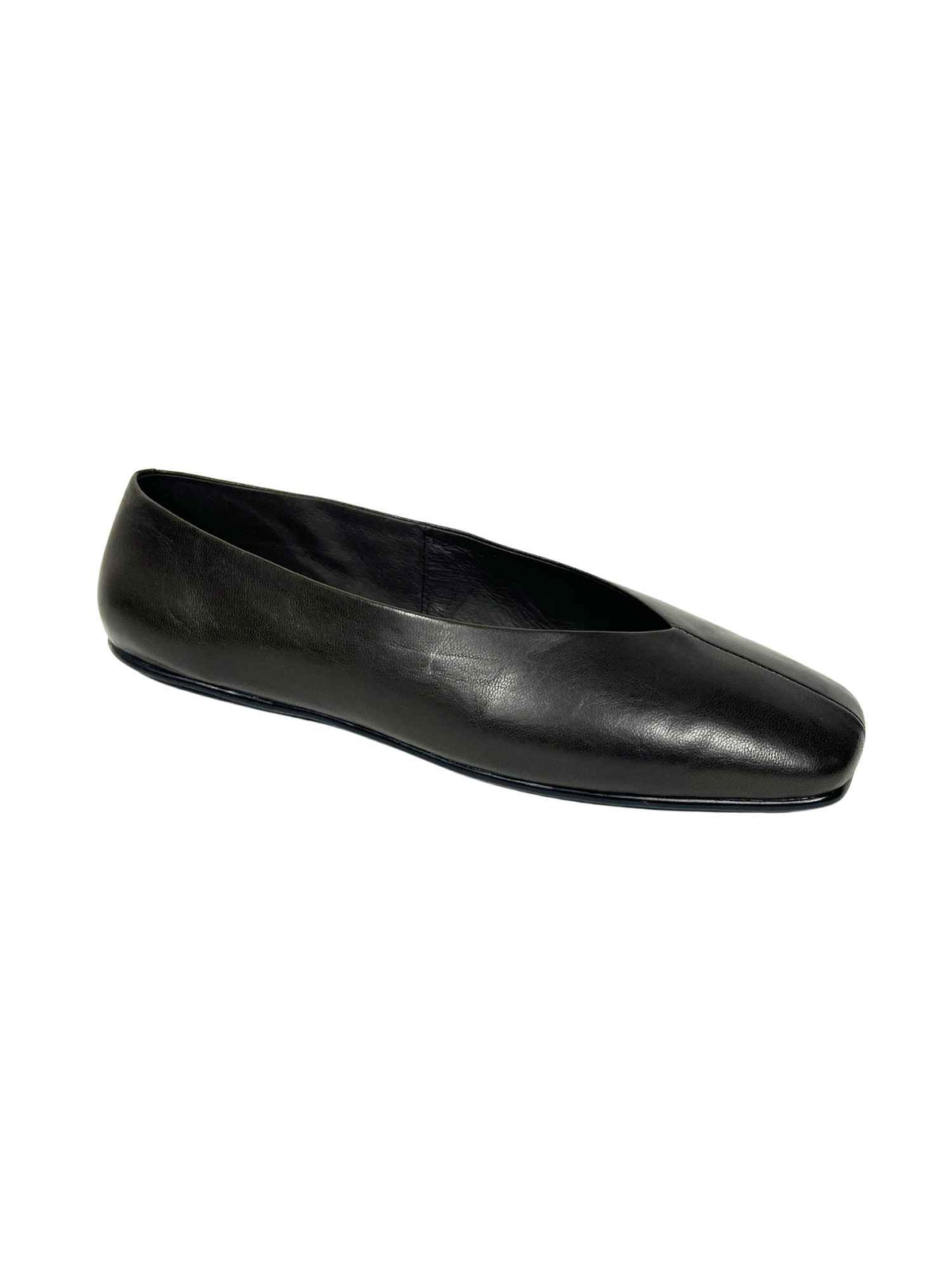 Jeffrey Campbell Fathom Square Toe Ballet Flat Olive