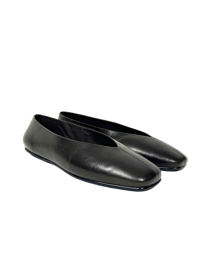 Jeffrey Campbell Fathom Square Toe Ballet Flat Olive