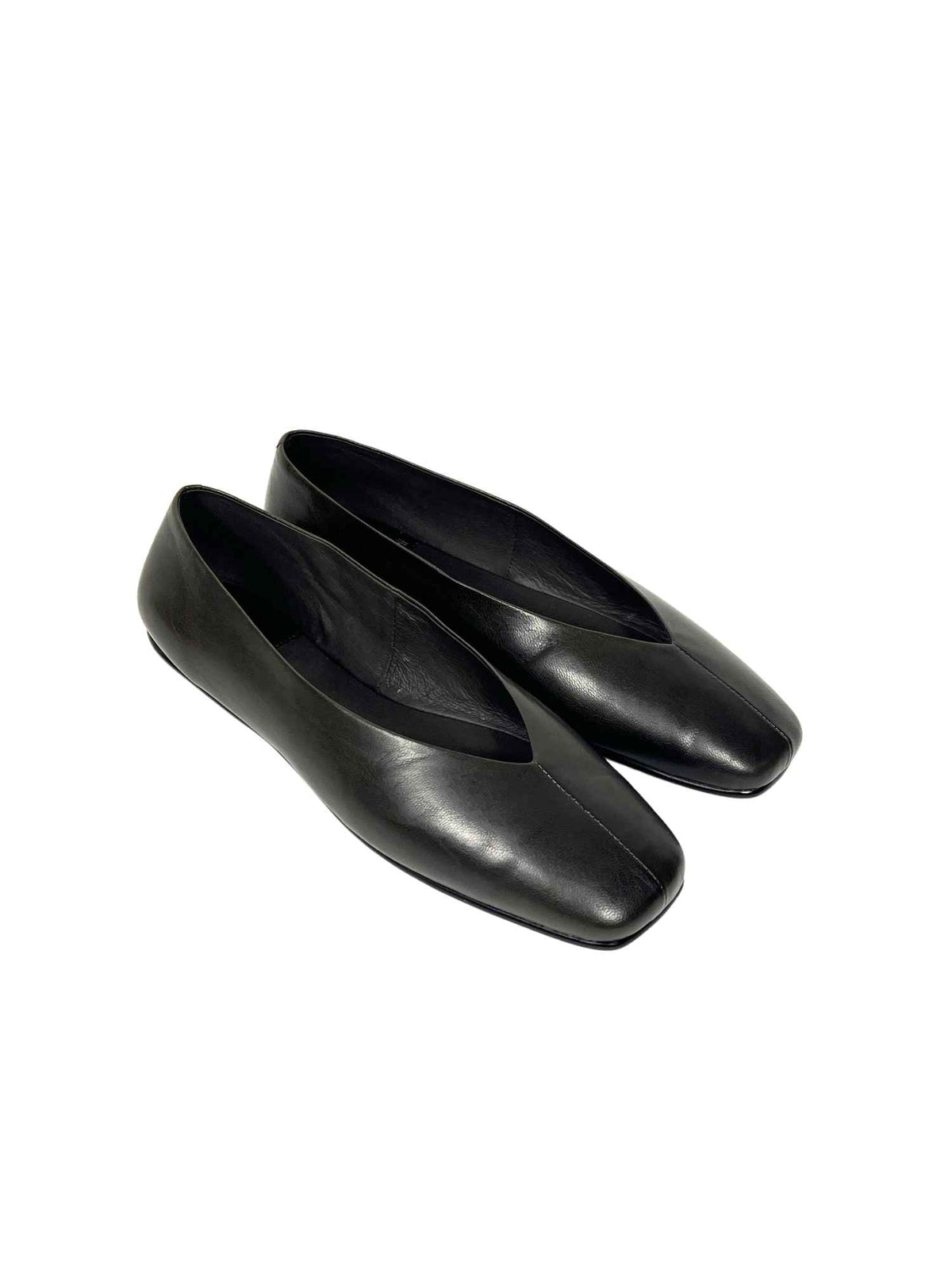Jeffrey Campbell Fathom Square Toe Ballet Flat Olive