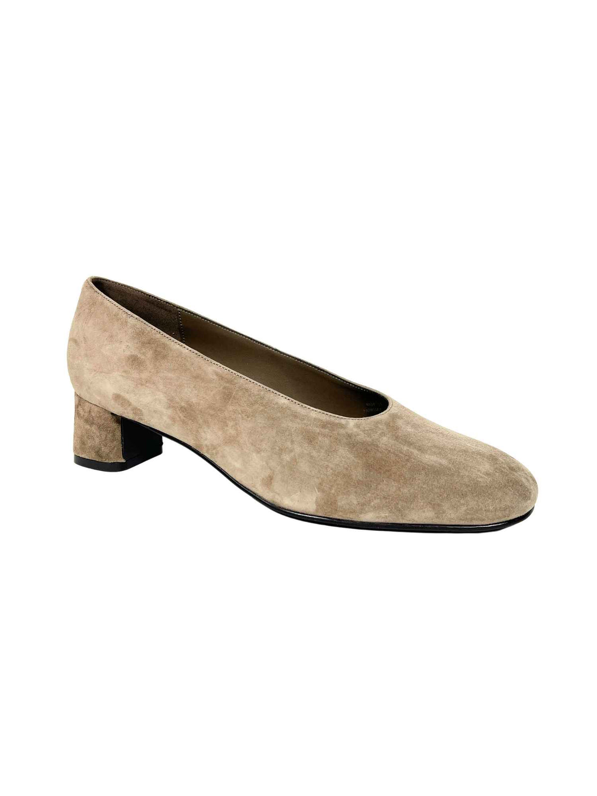 Jeffrey Campbell Trustee Block Heel Pump Taupe Suede