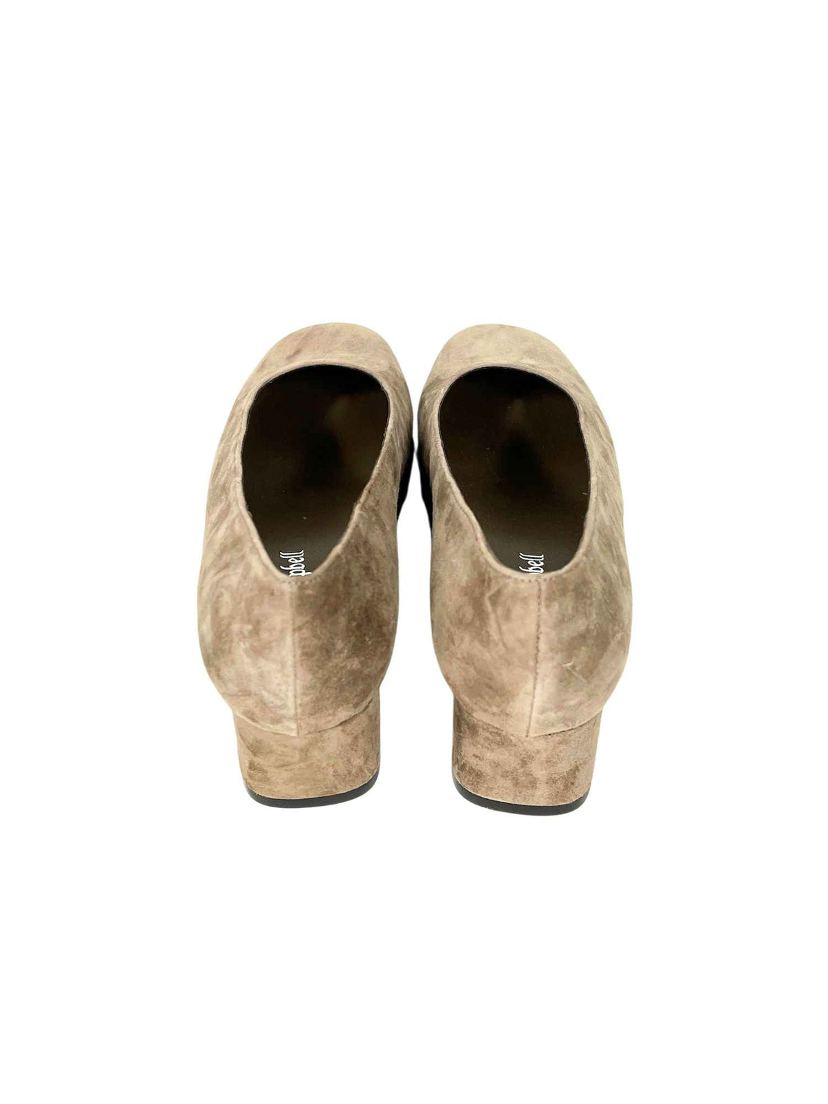 Jeffrey Campbell Trustee Block Heel Pump Taupe Suede
