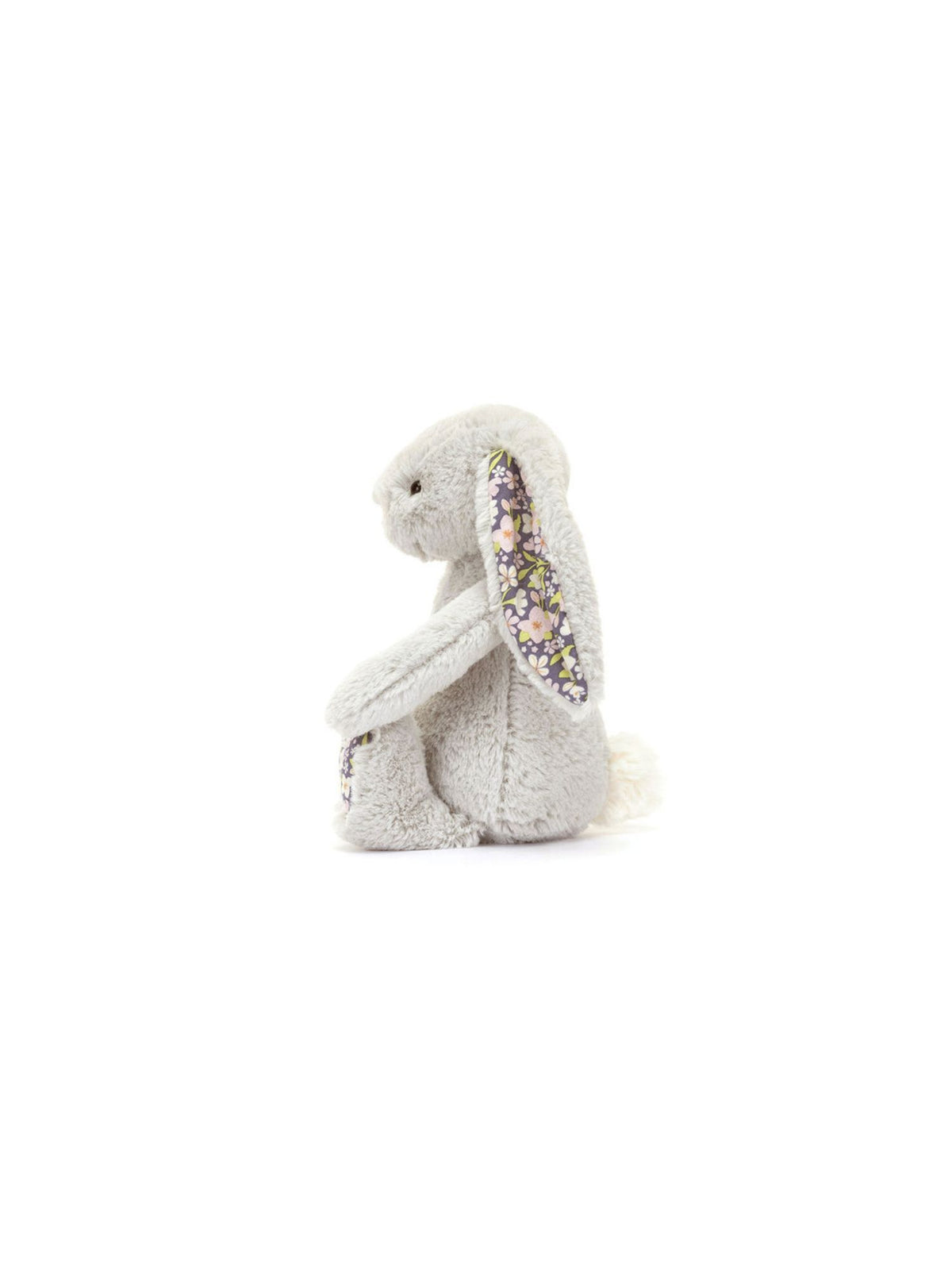 jellycat little blossom bunny in silver grey