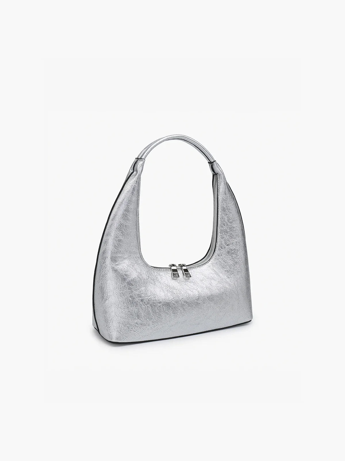 Jen & Co. Atlanta Metallic Shoulder Bag Silver