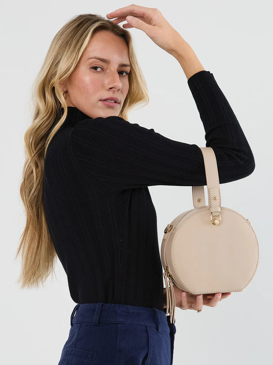 Jen & Co. Copenhagen Rounded Crossbody Greige