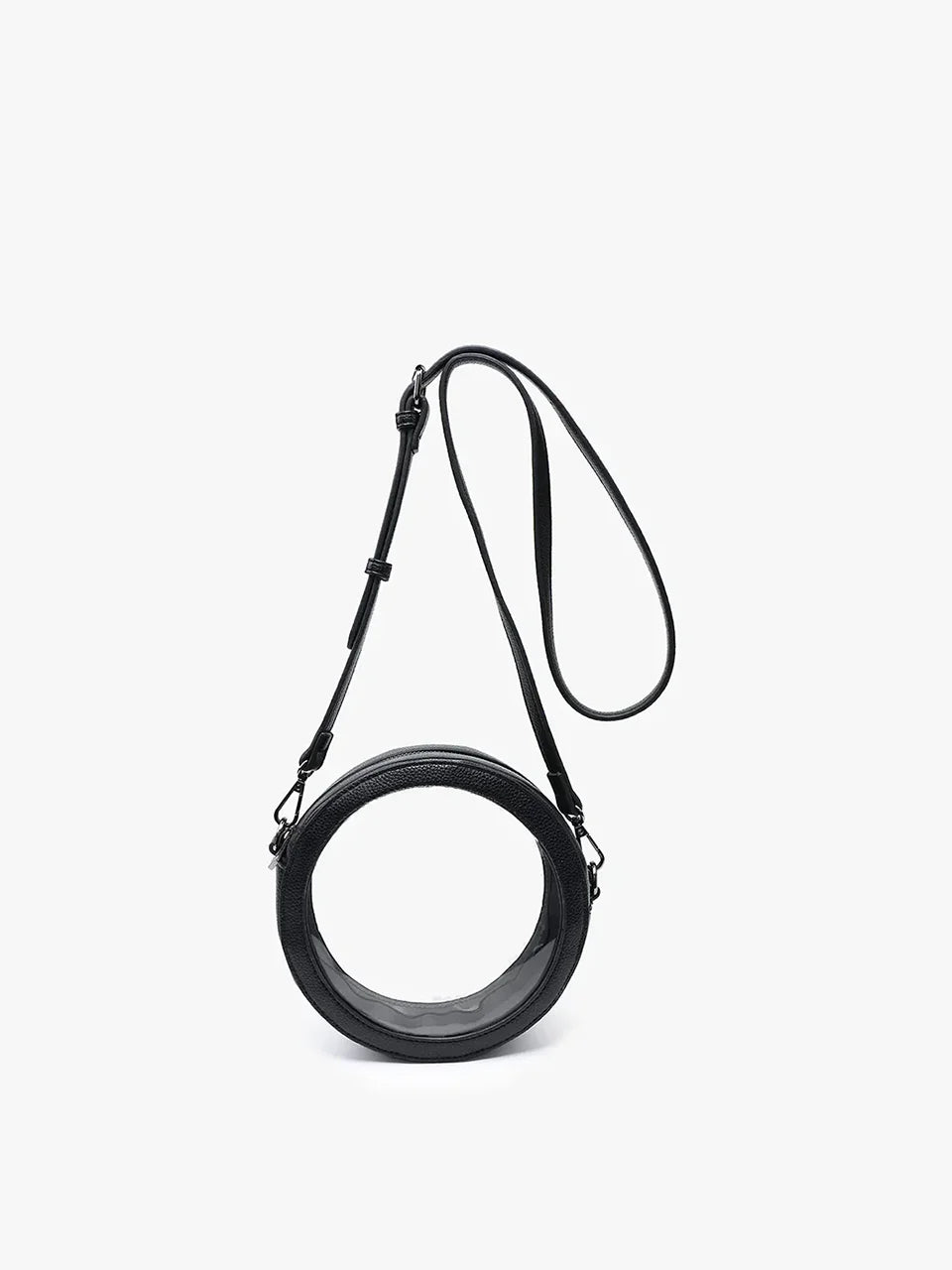 Jen & Co. Lilibet Clear Circular Crossbody Black
