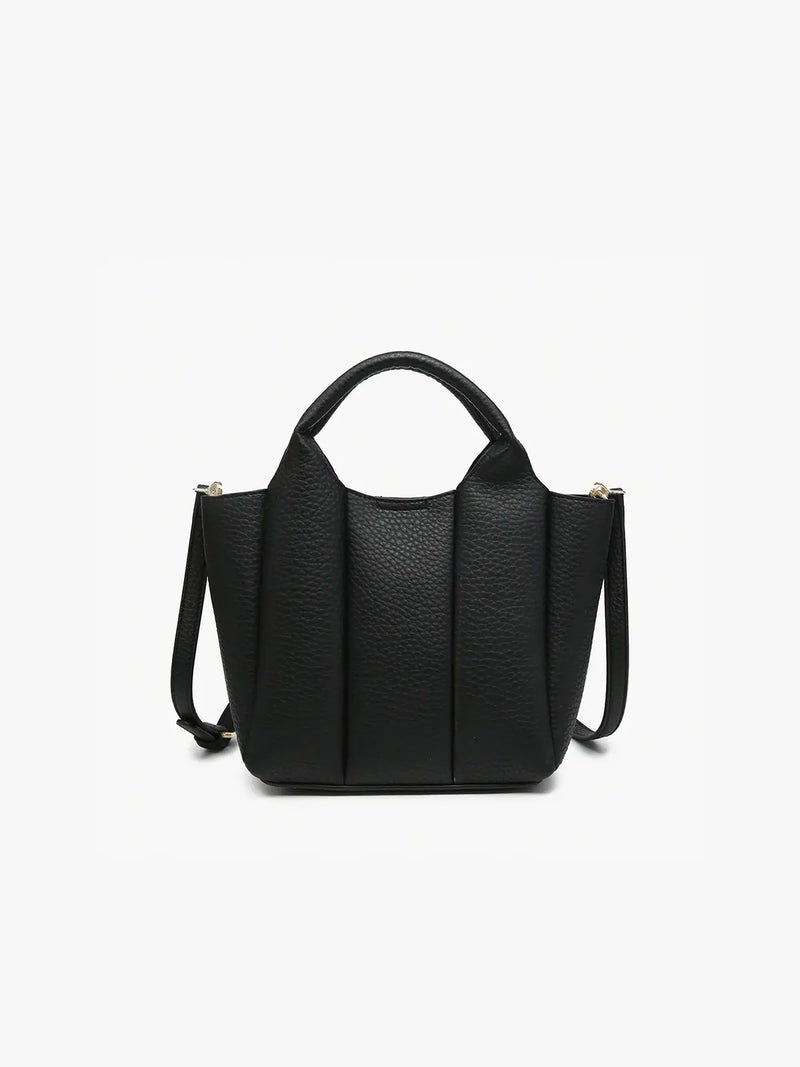 Jen & Co. Maddox Pleated Satchel Black