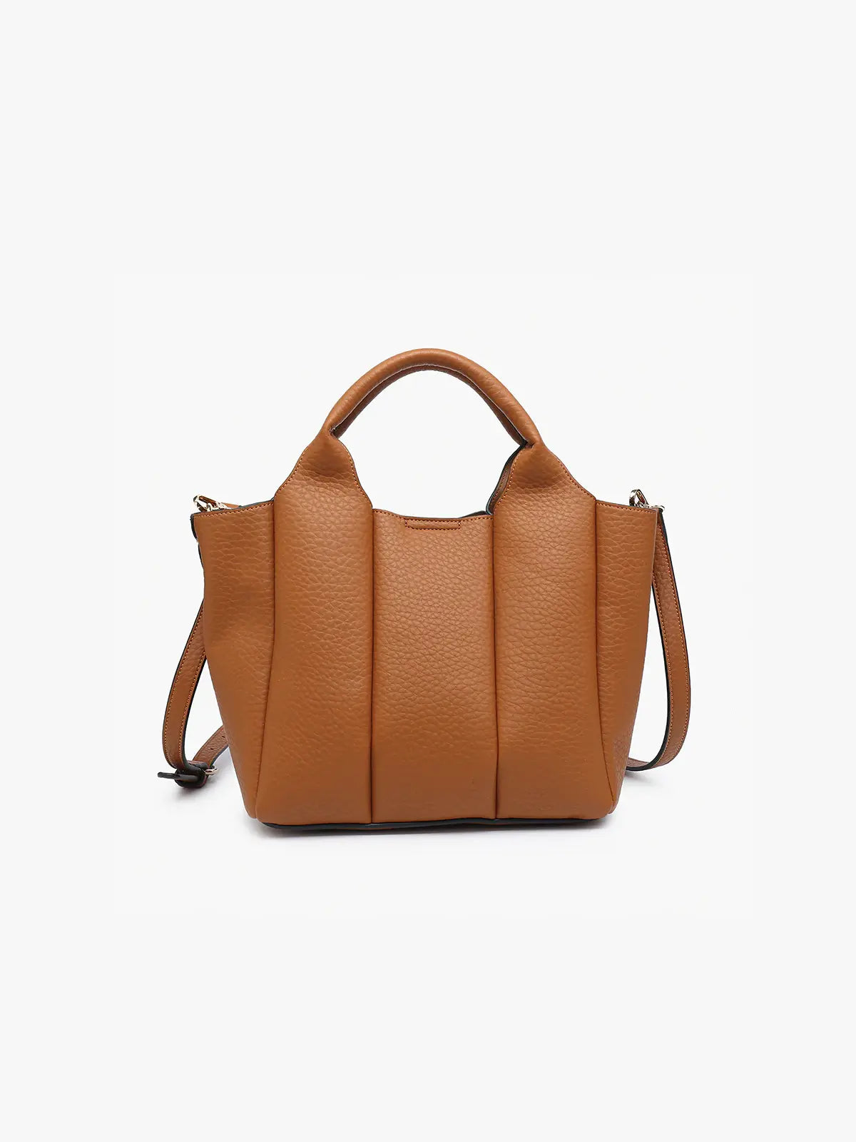 Jen & Co. Maddox Pleated Satchel Brown