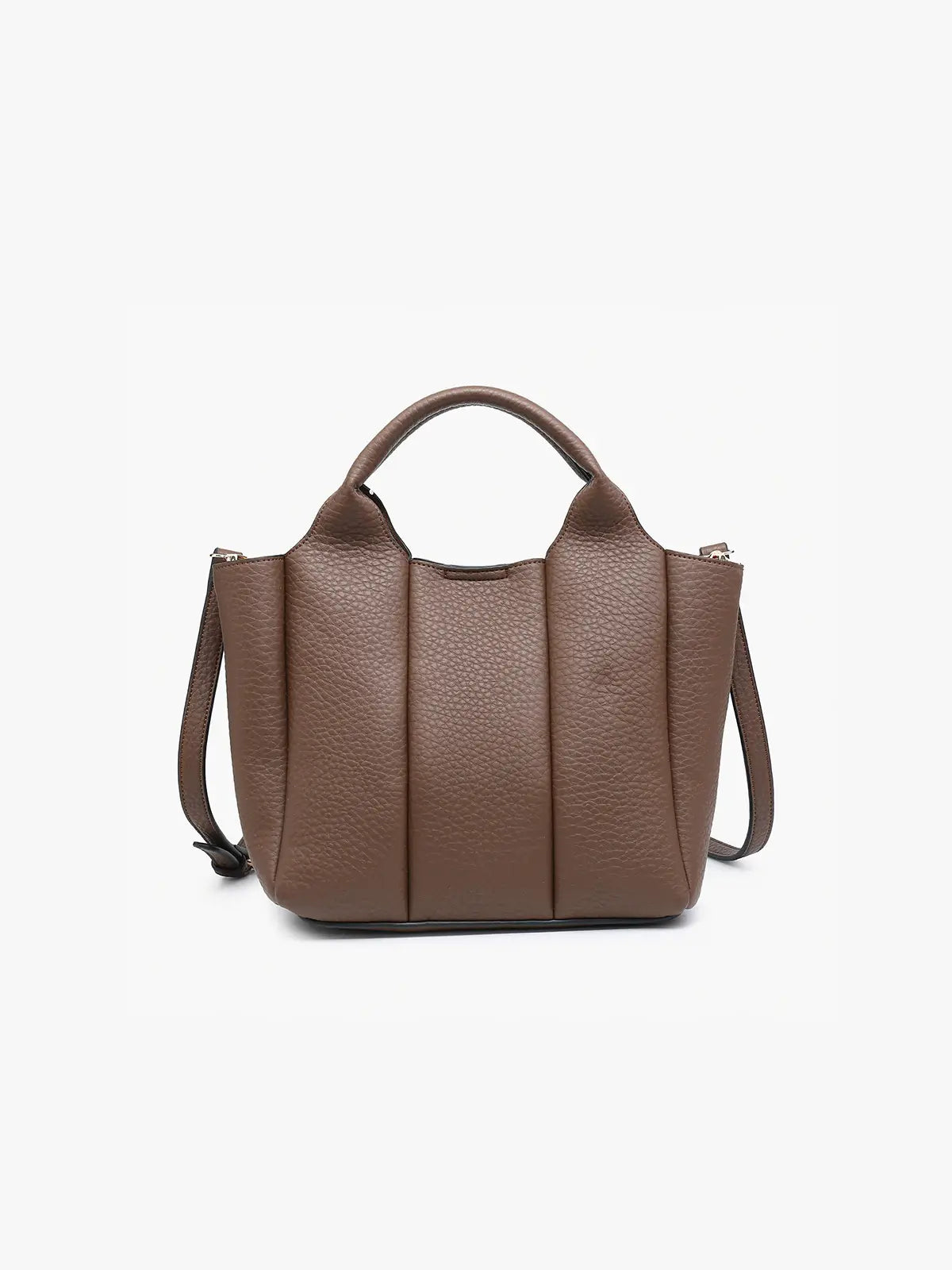 Jen & Co. Maddox Pleated Satchel Chocolate