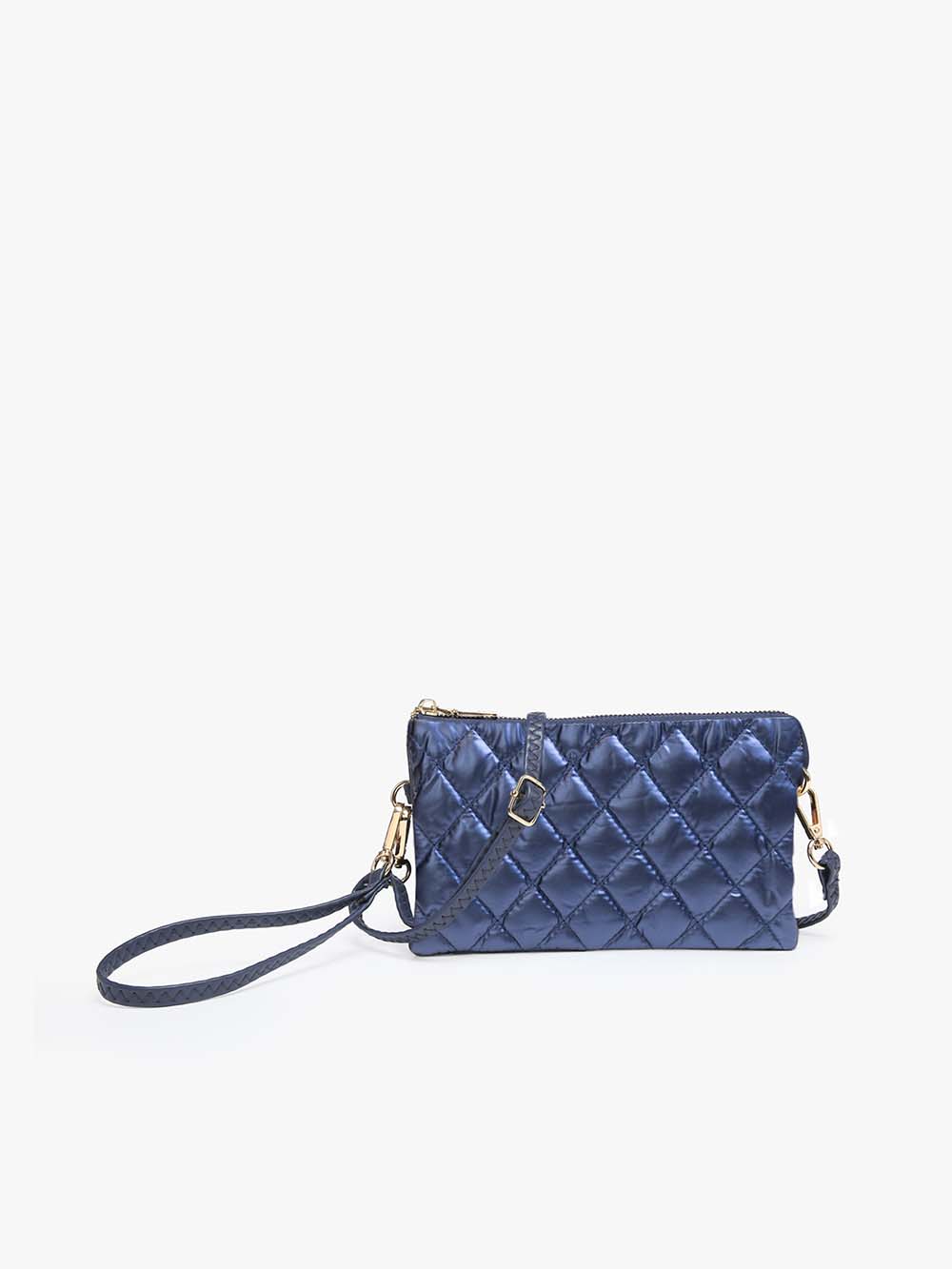 Jen & Co. Riley Puffer Wristlet Crossbody Bag Navy