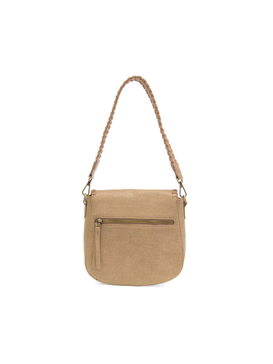 Joy Susan Annie Whip Stitch Saddle Convertible Crossbody Buff