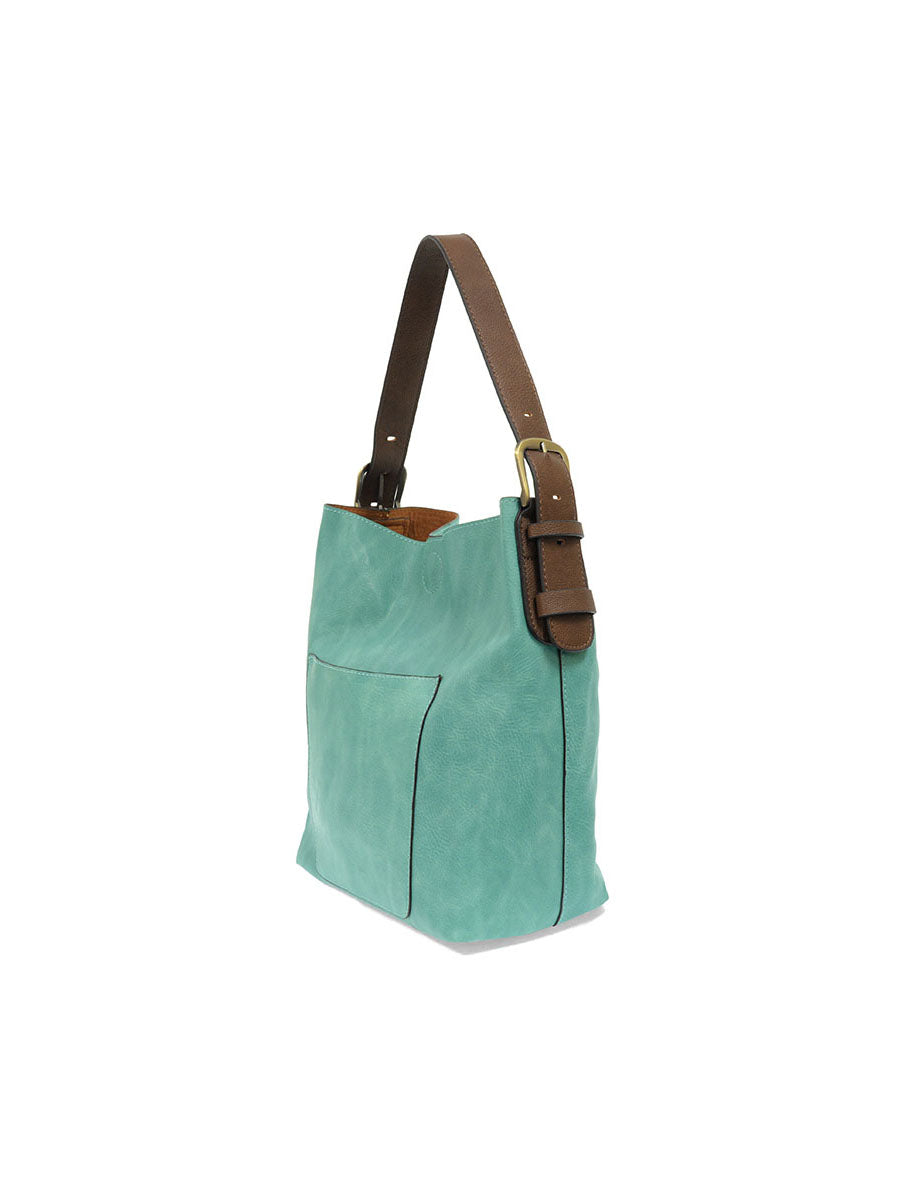 joy susan classic hobo handbag in true turquoise coffee