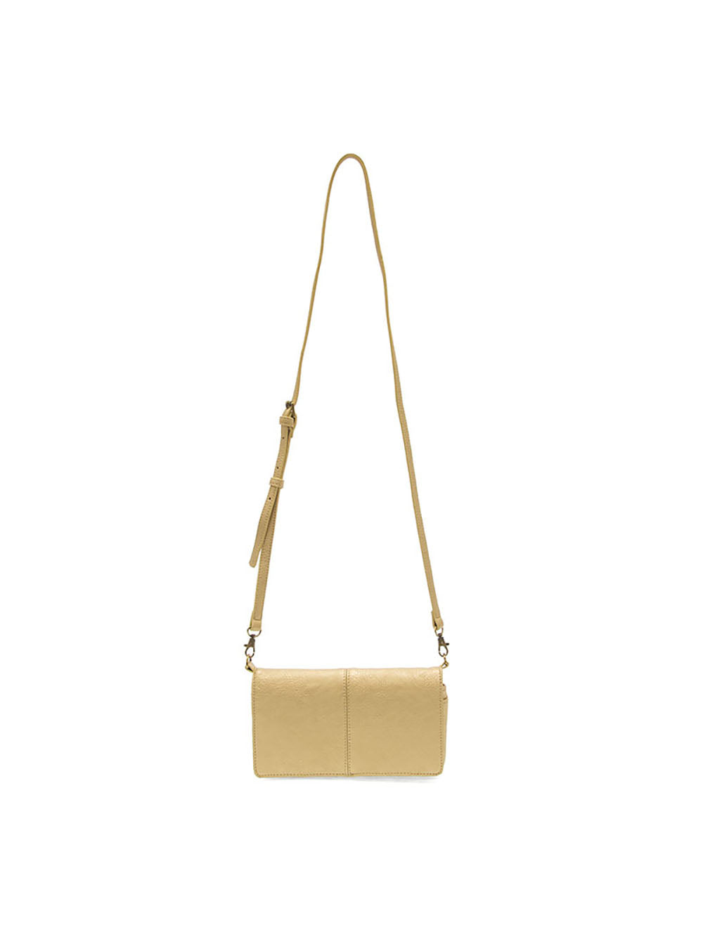 joy susan everly organizer flap crossbody bag in metallic gold