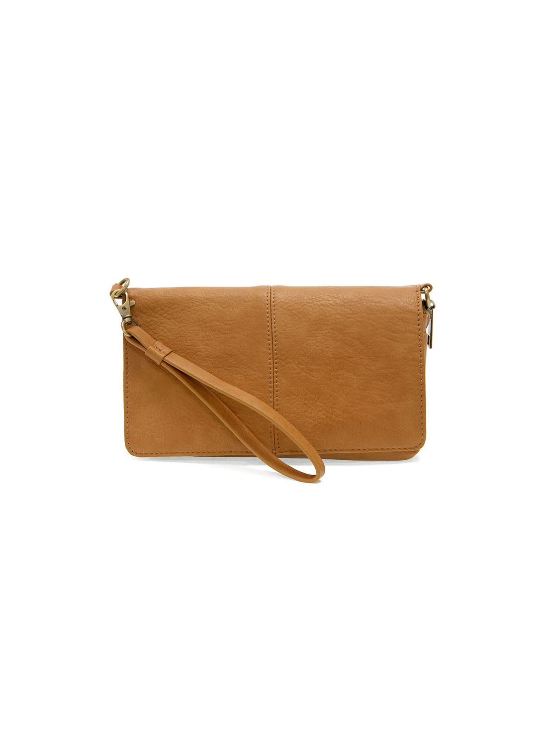 joy susan everly organizer flap crossbody bag in mid tan