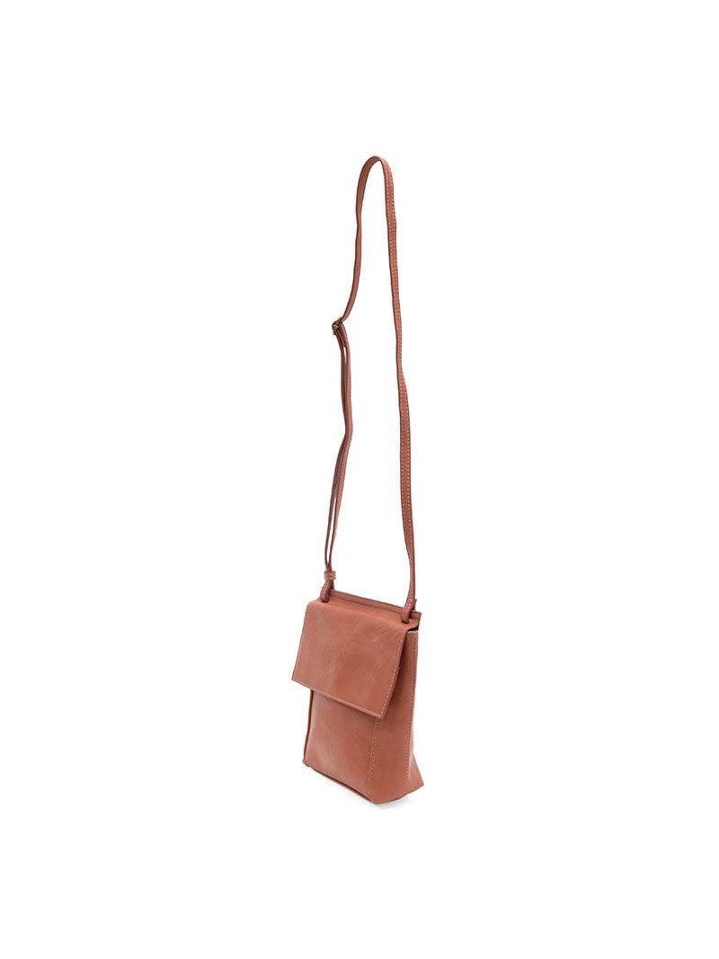 Joy Susan Jensy Front Flap Crossbody Bag Clay Pink Vegan Leather