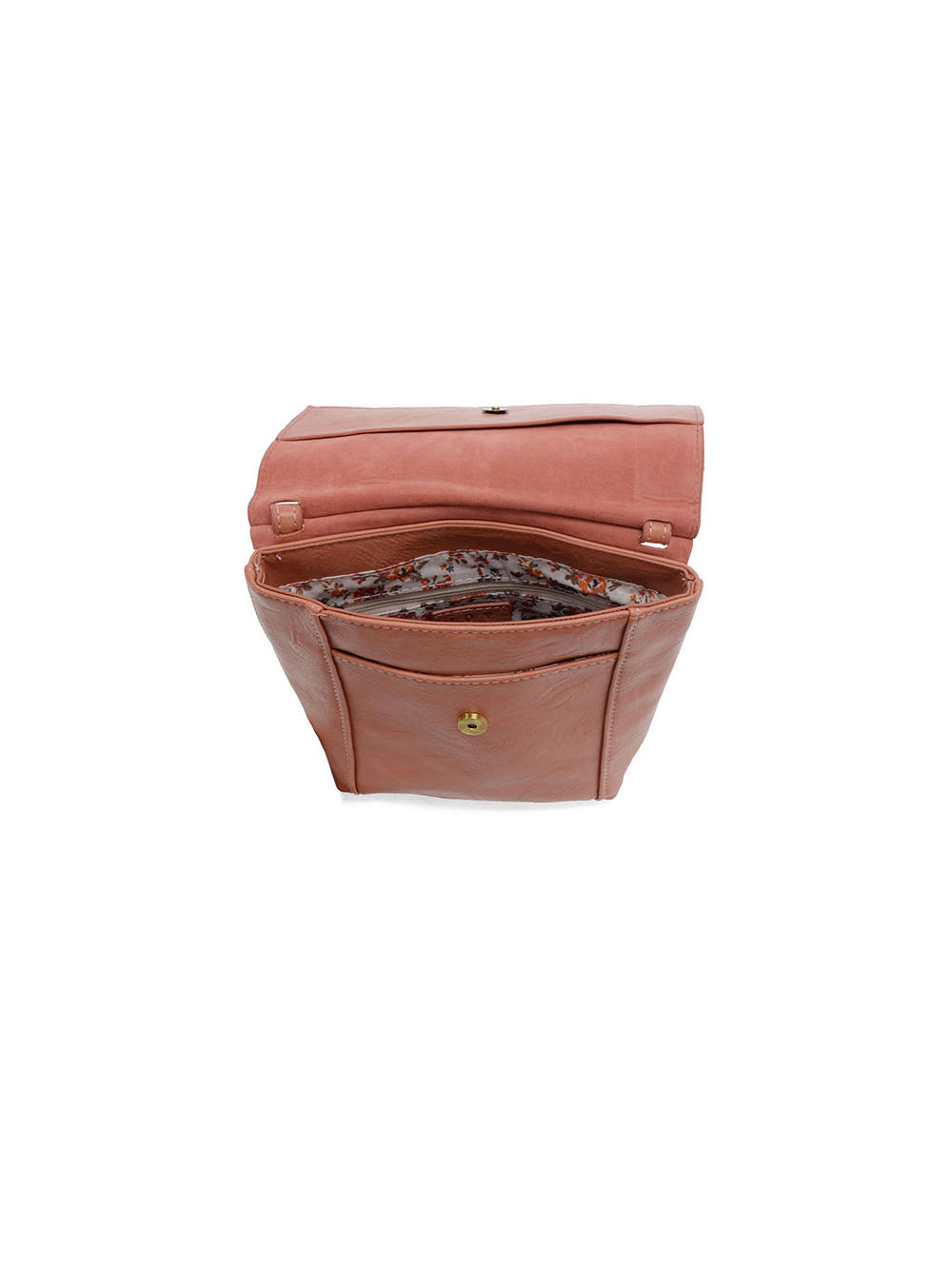 Joy Susan Jensy Front Flap Crossbody Bag Clay Pink Vegan Leather