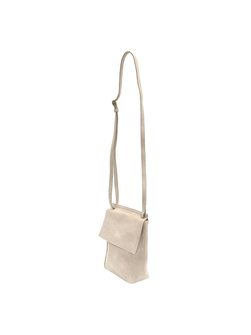 Joy Susan Jensy Front Flap Crossbody Bag Linen Vegan Leather