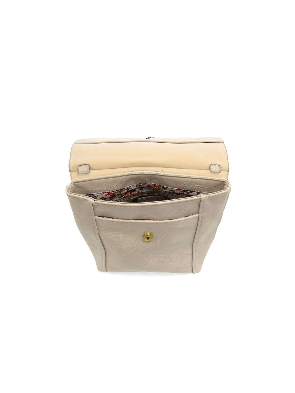 Joy Susan Jensy Front Flap Crossbody Bag Linen Vegan Leather