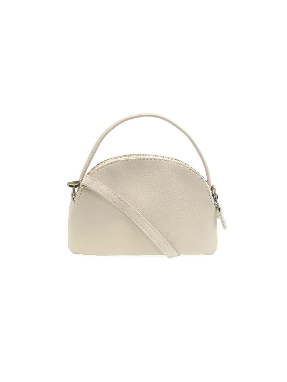 Joy Susan Larissa Double Zip Dome Crossbody Dove Vegan Leather