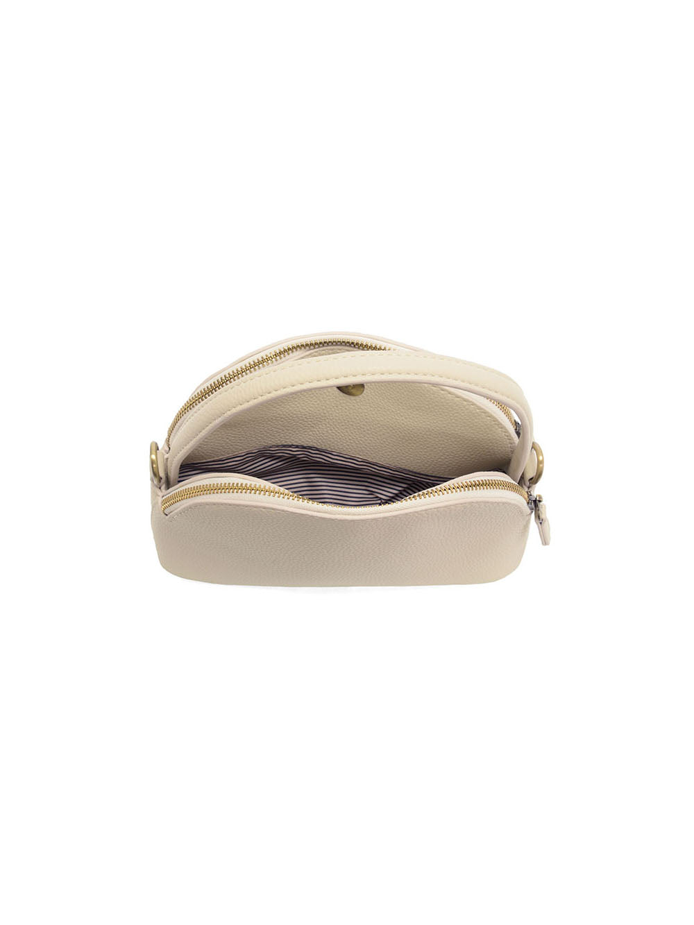 Joy Susan Larissa Double Zip Dome Crossbody Dove Vegan Leather