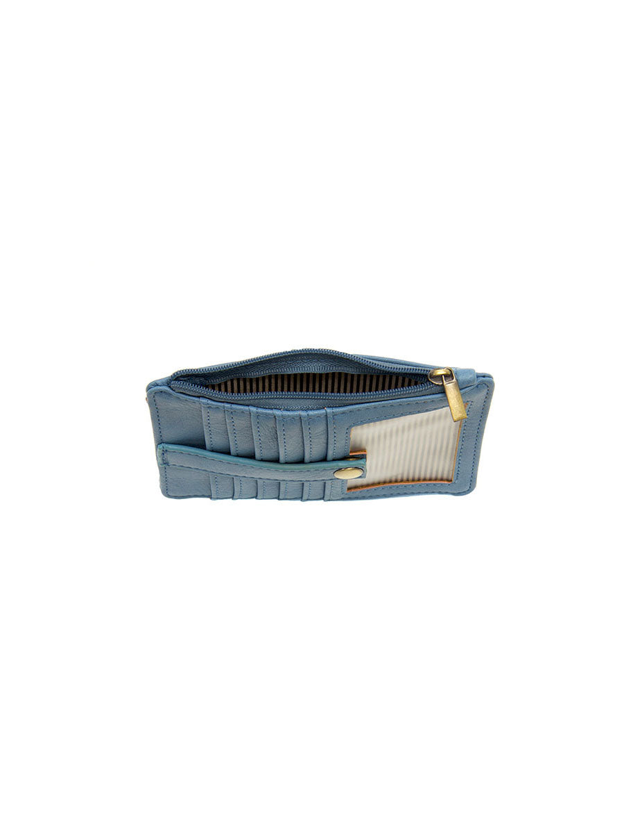 joy susan new penny mini travel wallet in tranquil blue