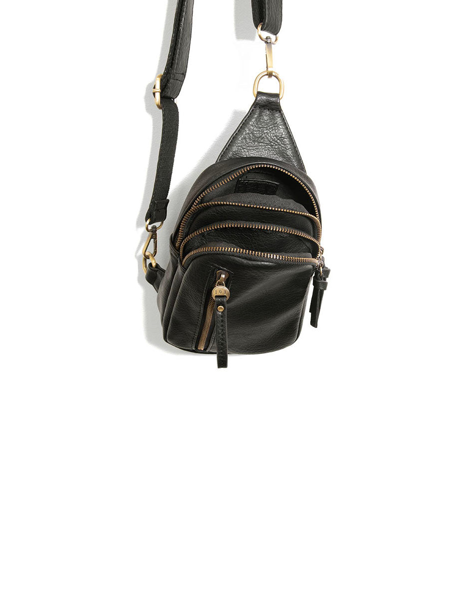 joy susan skyler sling bag in black