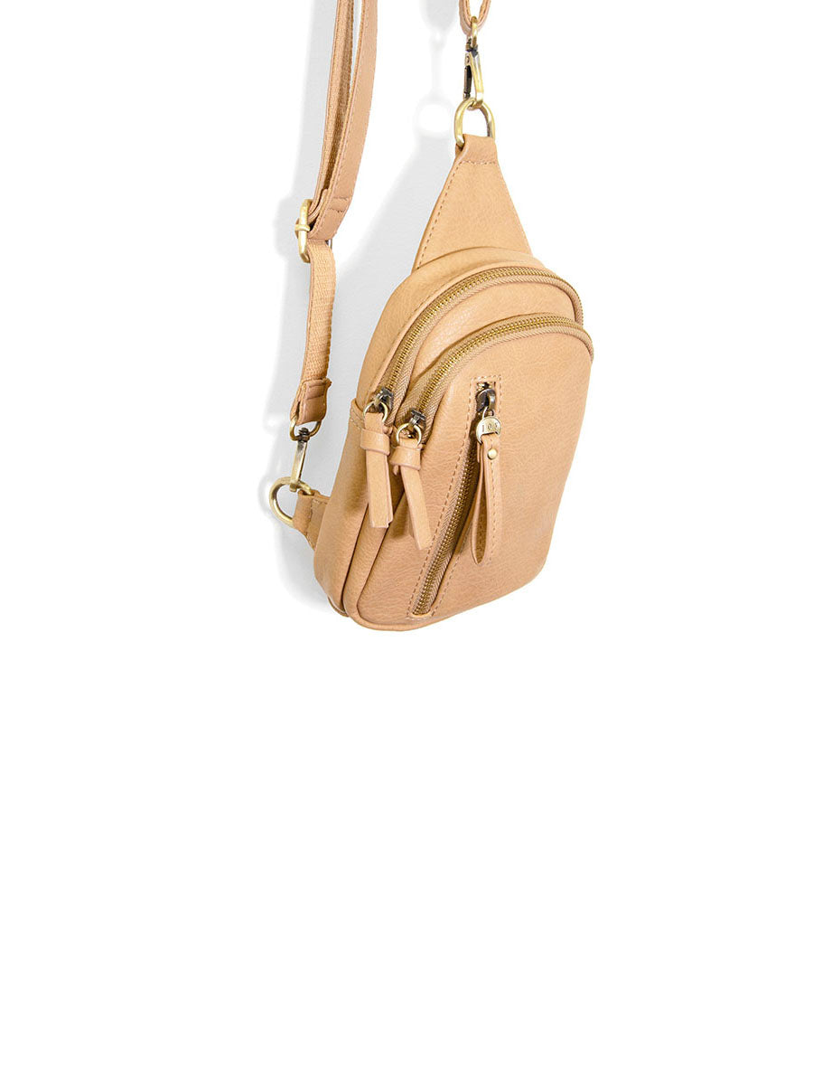 joy susan skyler sling bag in camel