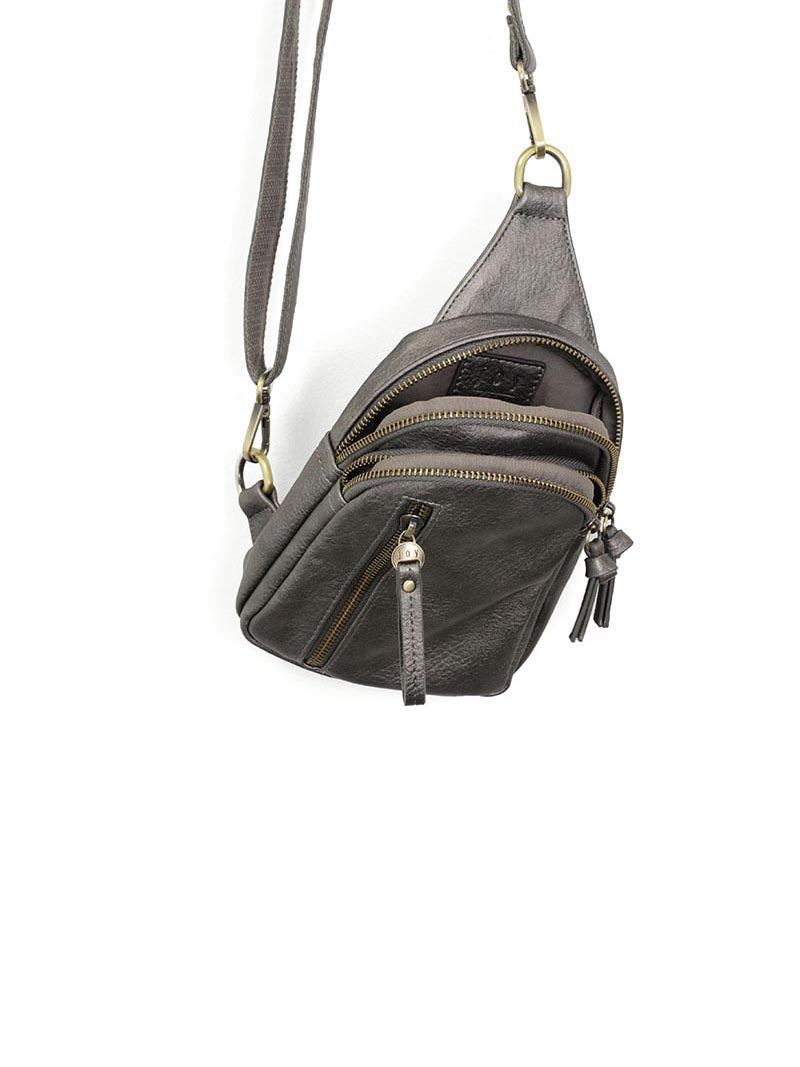 Joy Susan Skyler Sling Bag Metallic Dark Chrome