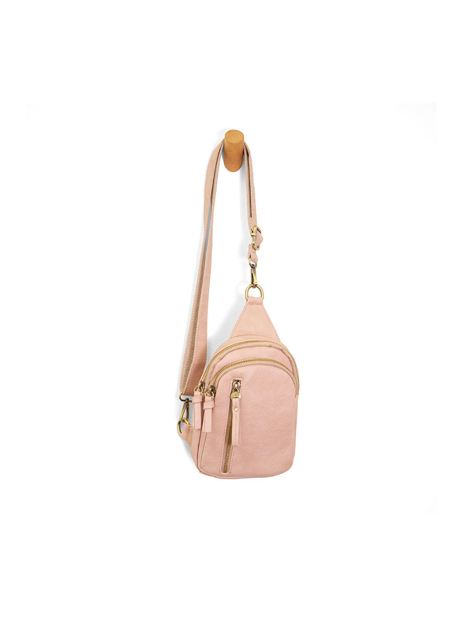 joy susan skyler sling bag in rose quartz pink