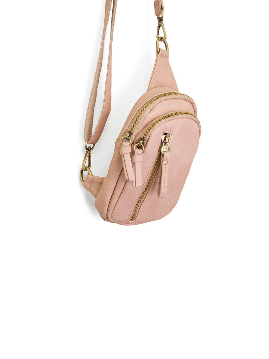 joy susan skyler sling bag in rose quartz pink