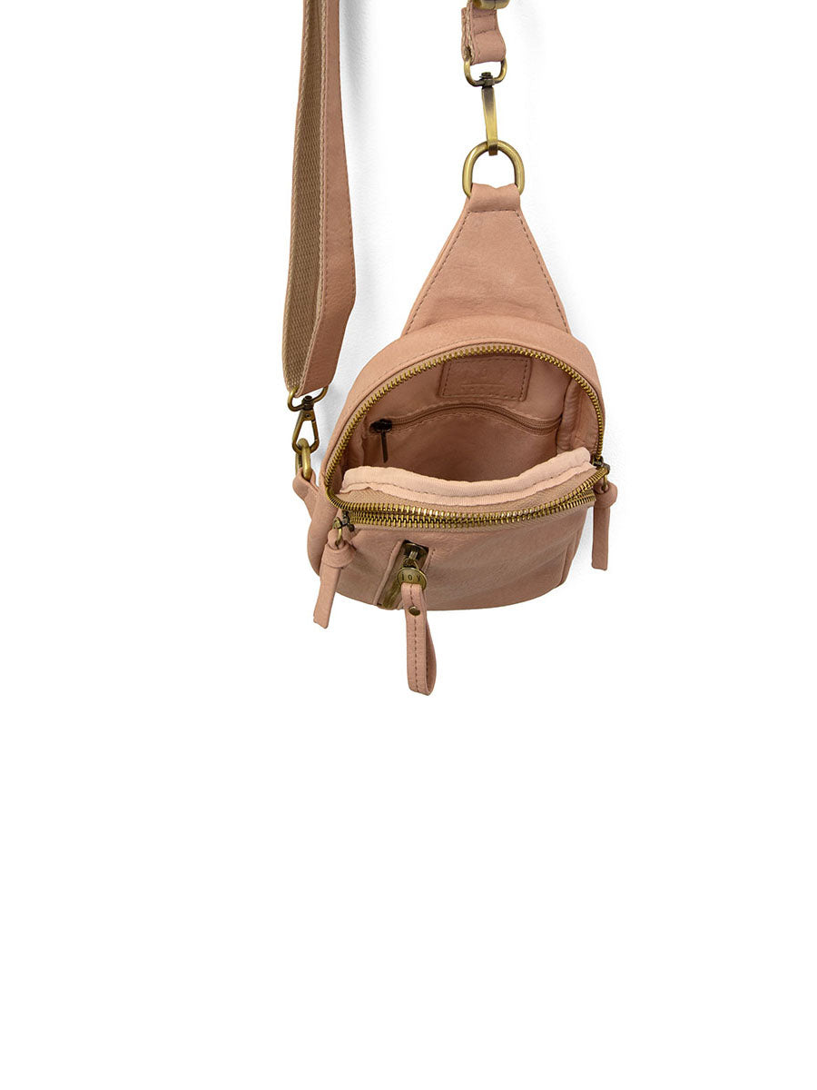 joy susan skyler sling bag in rose quartz pink