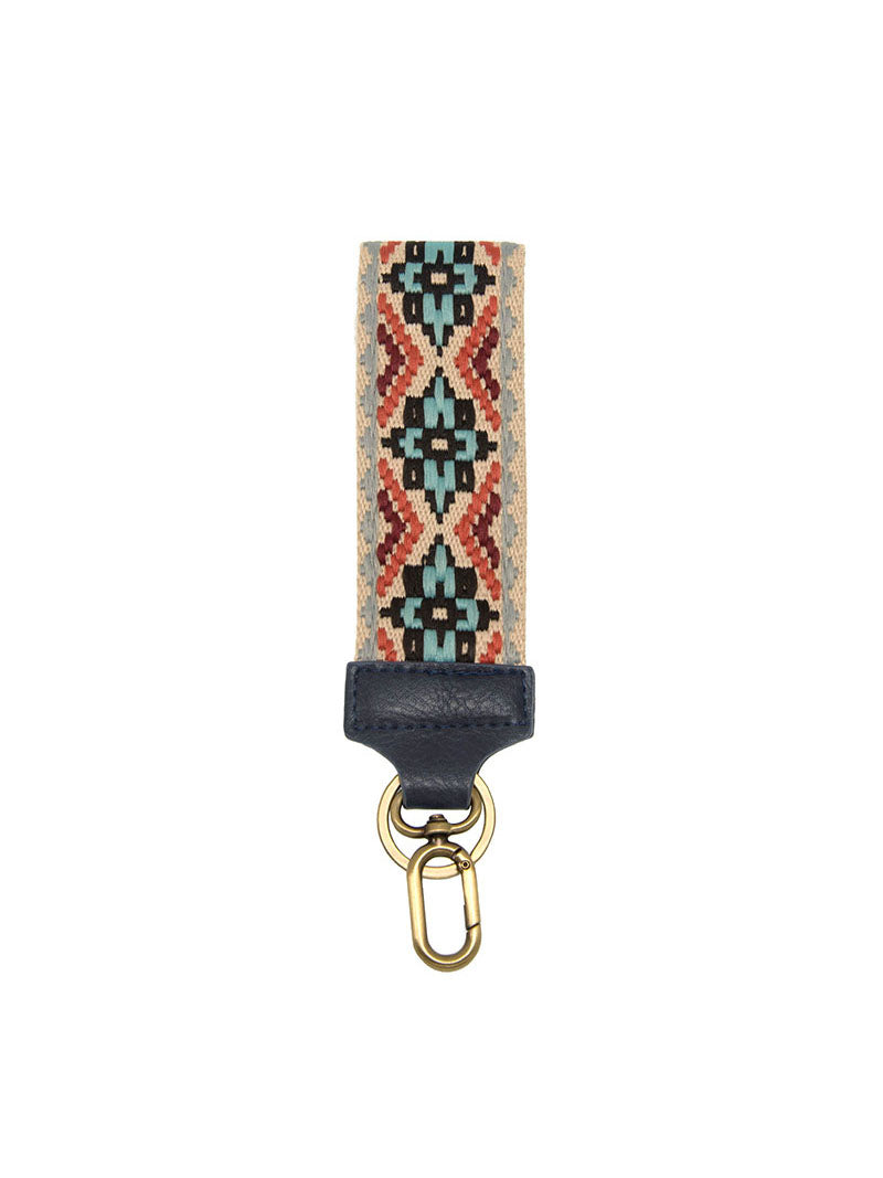 Joy Susan Turquoise Embroidered Wristlet Keychain