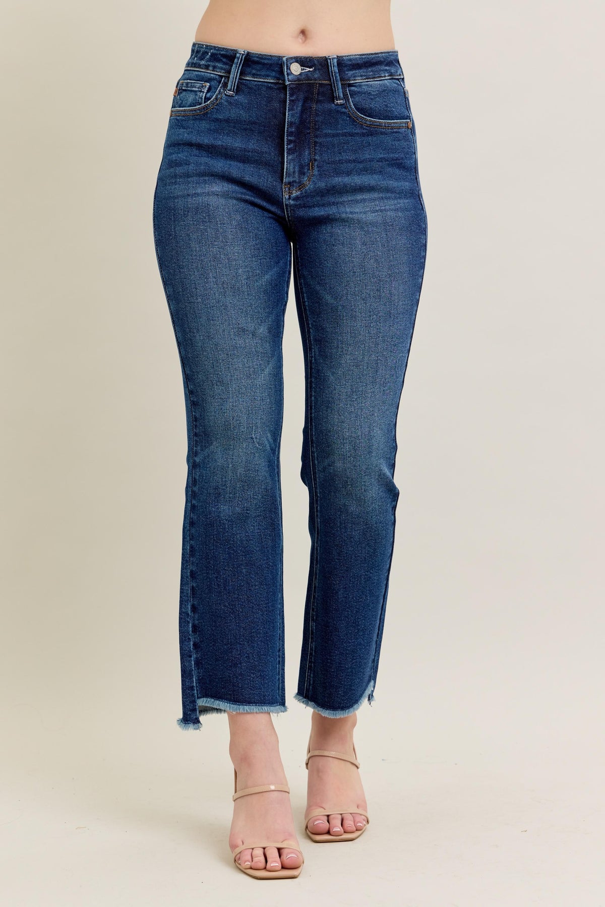 Judy Blue High Waist Kick Flare Jeans  in dark wash 