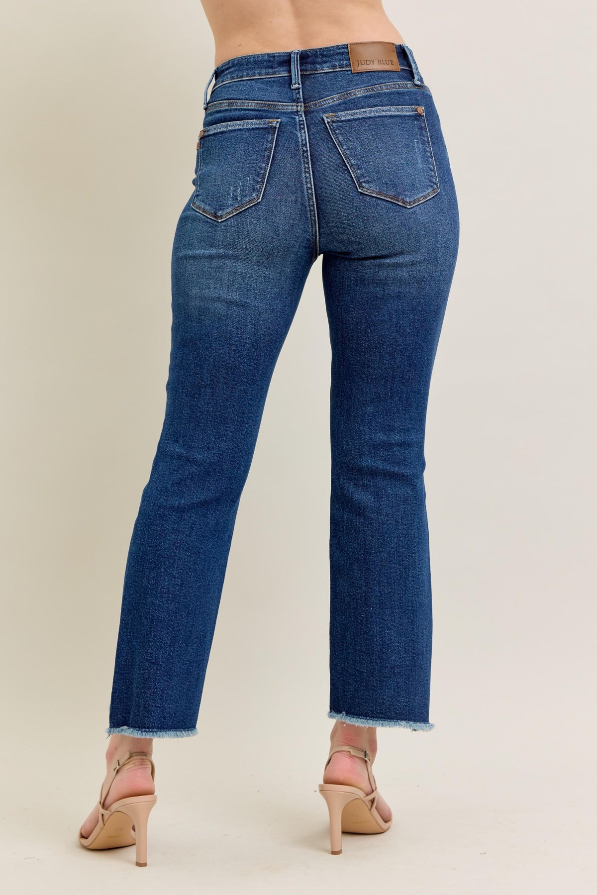 Judy Blue High Waist Kick Flare Jeans  in dark wash 