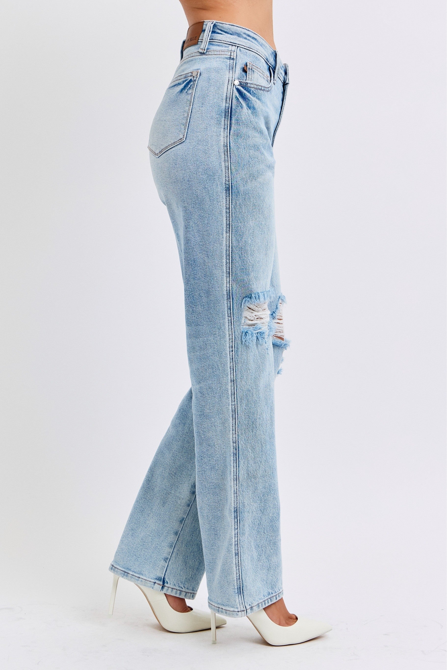 Judy Blue High Waist Rigid Destroy 90's Straight Jeans – Bliss Judy Blue High Waist Rigid Destroy 90's Straight Jeans – Bliss