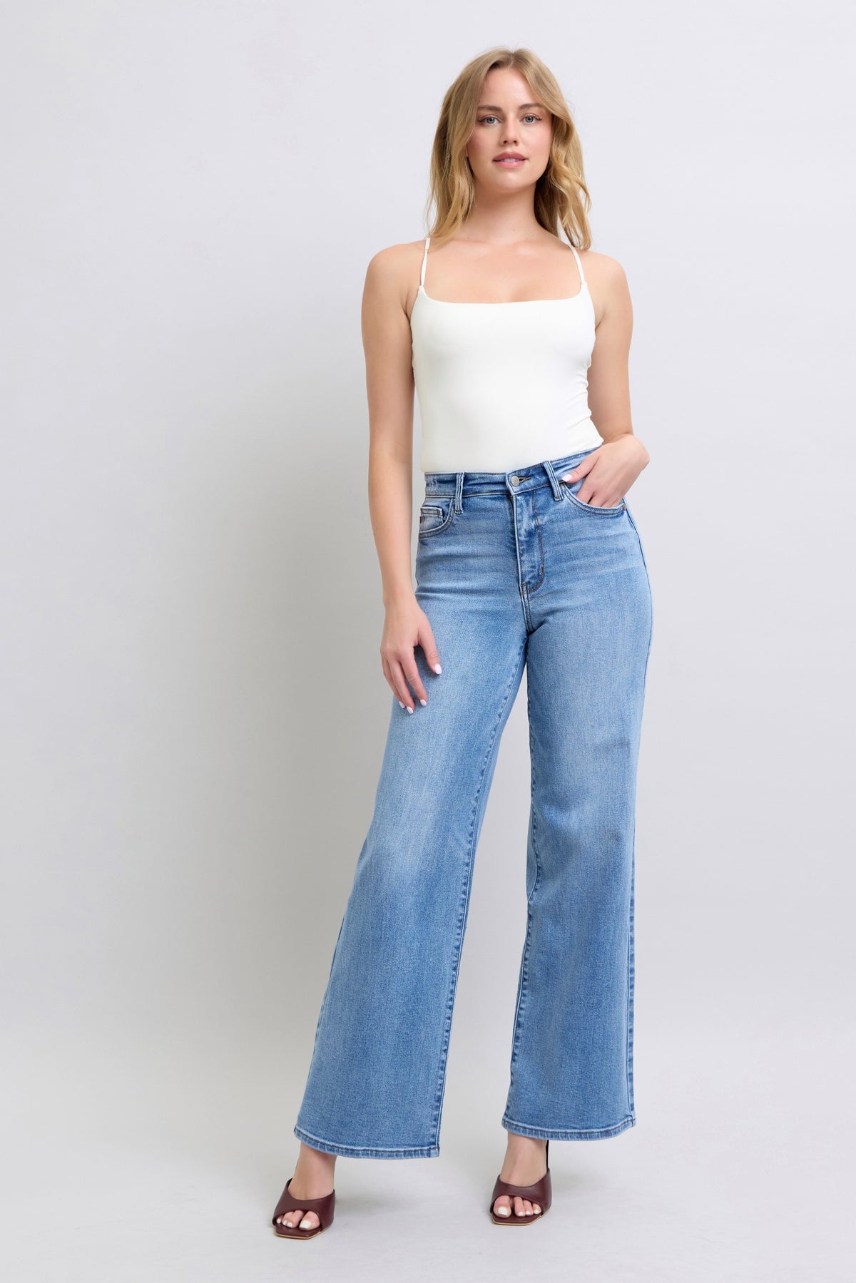 Judy Blue Golden Hour High Rise Wide Leg Jeans