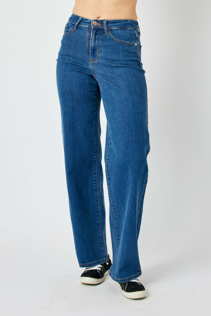 Judy Blue Katie High Rise Vintage Classic Wide Leg Jeans