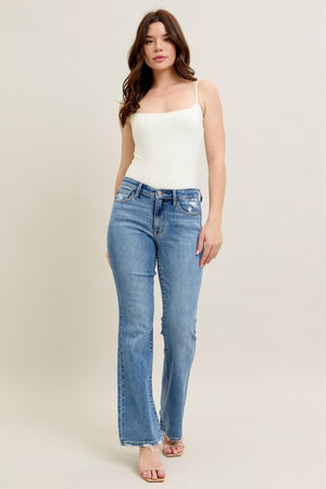 Judy Blue Medium Rise Vintage Wash Boot Cut Jeans
