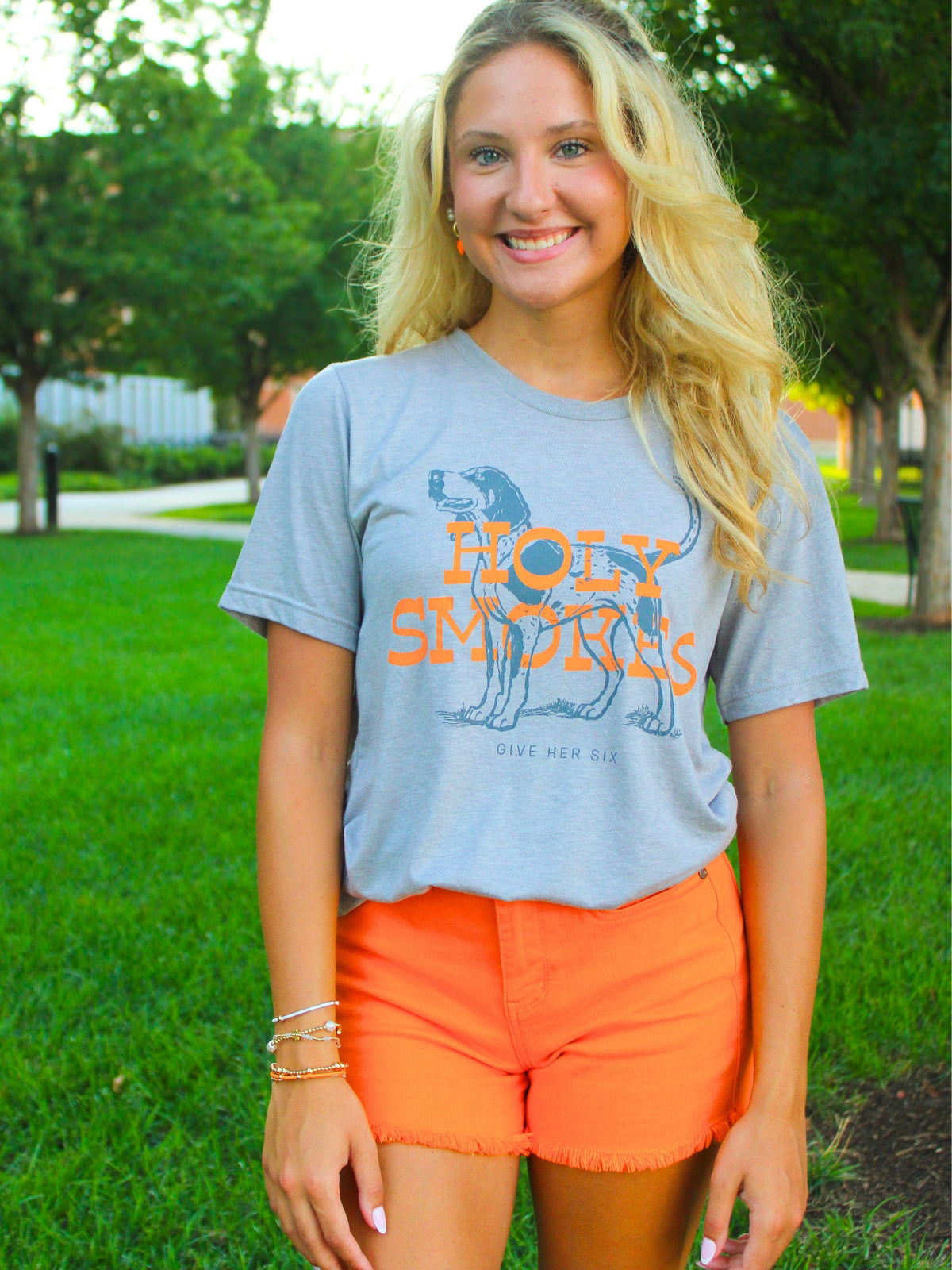 judy blue denim fray hem tennessee orange denim shorts